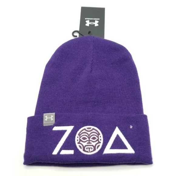 Under Armour ZOA Energy Drink (The Rock) Purple Beanie Winter Hat OSFA New Tags - Picture 2 of 5